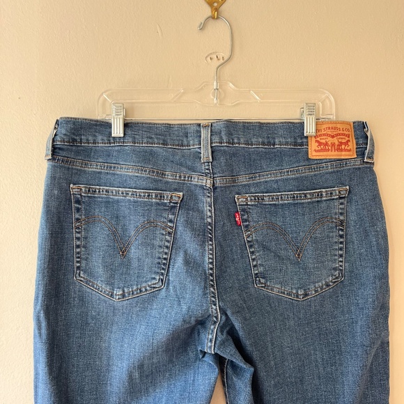 Levis Sz 33 Boyfriend Jeans Denim Pants Mid Rise Relaxed Fit Stretch Tapered Leg - Picture 5 of 9